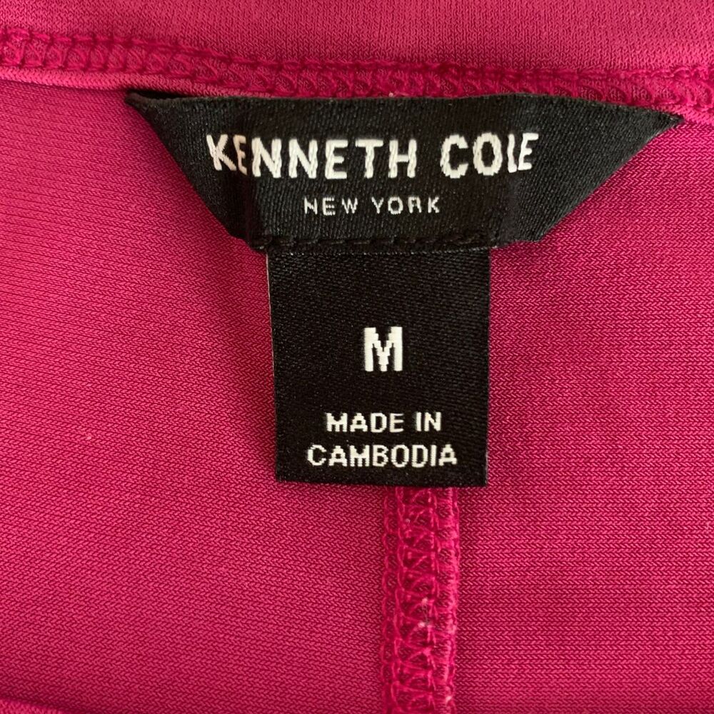 Kenneth Cole Short Sleeve Pink Midi Shift Dress Round Neck size M - Picture 2 of 9